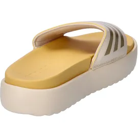 Adidas Damen Adilette Platform Slides, crystal sand/gold met/semi spark, 42 EU