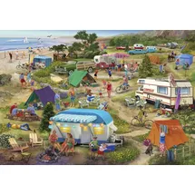Bluebird Puzzle – „Seaside Cramped Grounds“, 1000 Teile Puzzle - Camping am Meer - Für Erwachsene