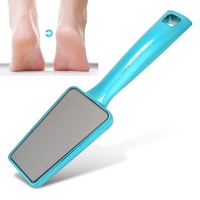 Fußwäscher Fußfeile Kallusentferner, toter Hautentferner Peeling Pediküre Fußfeile Nano Glas Fußraspel Kallus Werkzeug (Blau)