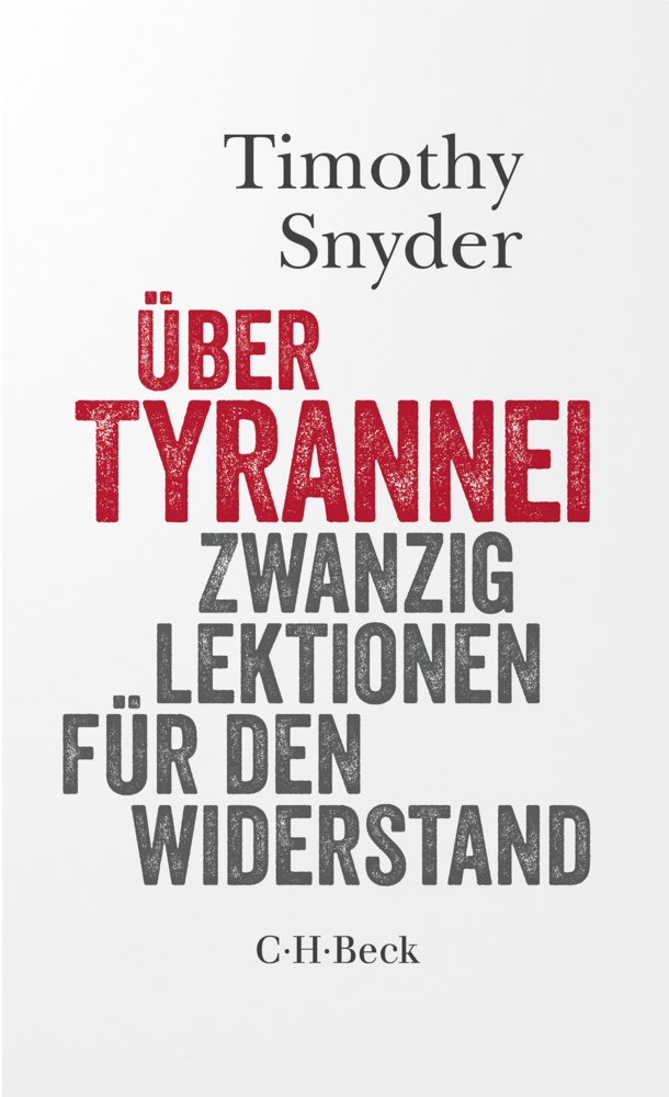 Über Tyrannei - Timothy Snyder  Kartoniert (TB)