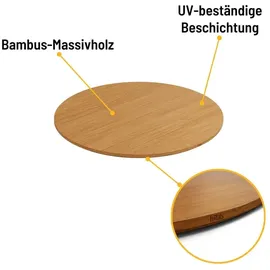 höfats Beistelltisch Ø 57 cm Bambus Massivholz