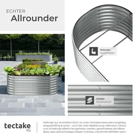 Tectake Flormma 160 x 80 x 60 cm Silber