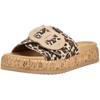 Gabor Pantolette GABOR "Gabor Pantoletten Veloursleder", Damen, Gr. 43, leopard, Veloursleder, Schuhe Pantolette