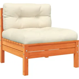 vidaXL Garten-Sofagarnitur 6-tlg. Wachsbraun Kiefernholz