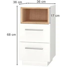Vicco Nachtschrank Beatrice 36 x 36 x 68 cm Weiß