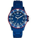 s.Oliver Name It Armbanduhr Jungen Kinder Quarzuhr Analog, mit Silikon Armband, Blau, 3 bar Wasserdicht, Kommt in Uhren Geschenk Box, 2036495