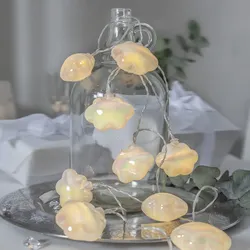 LED Lichterkette Wolken - 10 warmweiße LED - L: 1,35m - Batterie - Timer - für I...