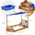 ML-Design Sandkasten mit Dach Boot blau