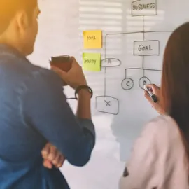 Relaxdays Glas-Magnetboard weiß