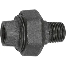 Riegler Verschraubung 331, flachdicht., R 2 1/2, Rp 2 1/2,Temperg. schw.