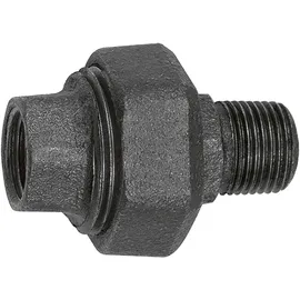 Riegler Verschraubung 331, flachdicht., R 2 1/2, Rp 2 1/2,Temperg. schw.
