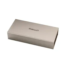 Pelikan Füllhalter Souverän 600, Schwarz-Blau, Feder M (mittel), hochwertiger Kolbenfüller im Geschenk-Etui, 995324