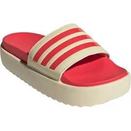 Adidas Adilette Platform Slides RUTSCHEN, Warm Vanilla/semi Lucid Red