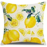 Kissenbezug 80x80 Zitrone Kopfkissenbezug 80x80 Superweicher Baumwolle Hanf Couchkissen Resistent Atmungsaktiv Kissenbezüge 80x80 Verdecktem Zip Voll Sofakissen 80x80cm/1 Pcs