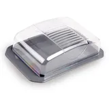 Pro Home ProHome Butterdose mit transparentem Deckel Anthrazit