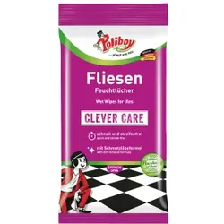 POLIBOY Fliesen Feuchttücher, Fliesentücher für streifenfreies und schnelles Abtrocknen, 1 Packung = 15 Tücher