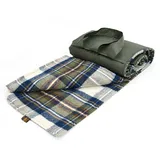 Tweedmill Eventer Schurwolle Picknickdecke – Kleid Stewart Tartan – gedeckten Blau/Oliv
