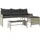 vidaXL Gartensofa in L-Form Loungesofa hellgrau