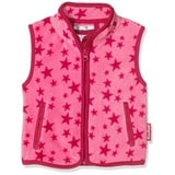 Playshoes Fleece Weste Unisex Kinder Outdoor-Oberteil, pink Sterne, 98