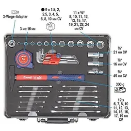 KWB Werkzeugkoffer 51-tlg. Aluminium grau