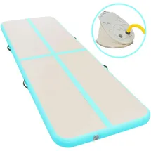 vidaXL Aufblasbare Gymnastikmatte mit Pumpe 800x100x10 cm PVC Grün