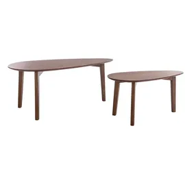 miliboo Klassische Couchtische Braun Nussbaum 2er-set 0 x 0 cm