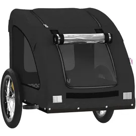 vidaXL Fahrradhundeanhänger schwarz