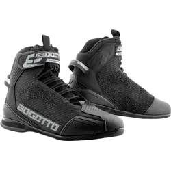 Bogotto Tokyo perforierte Motorrad Schuhe, schwarz, Größe 40 für Frauen