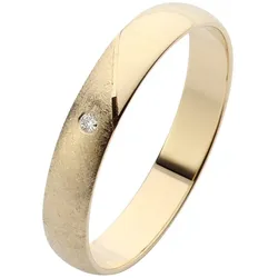 Trauring FIRETTI "Schmuck Geschenk Gold 375 Hochzeit Ehering Trauring "LIEBE"" Gr. 17, gold (gelbgoldfarben), Fingerringe, Damen, 17, 0,01 SI = kleine Einschlüsse mit Brillant, Gelbgold 585, 3,5mm, Made in Germany, wahlweise mit oder ohne Brillant