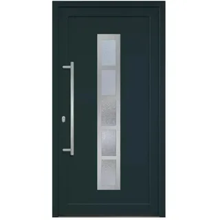 HORI® Haustür Eingangstür Komplettset – Robuste Hauseingangstür mit moderner Optik, hoher Wärmedämmung & Sicherheit, I Farbe: anthrazit (innen weiß) I DIN links I Modell: Frame I 208 x 98 cm