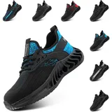 Hitmars Arbeitsschuhe Herren Sicherheitsschuhe Damen Stahlkappe s3 s1 Leicht s2 Arbeitsschuhe Unisex Stahlkappenschuhe Schutzschuhe Arbeitsschutzschuhe 1 Blau EU 46 - 46 EU