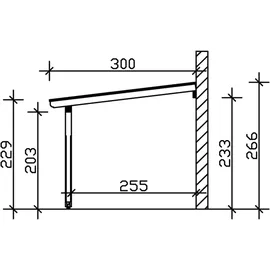 SKANHOLZ Terrassenüberdachung Rimini 434 x 300 cm braun