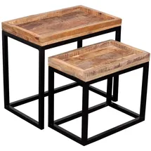 bene living Couchtisch 2er Set Lecce Mango natur