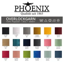 Phoenix Phönix 4x5000m Universal Qualitätsgarn, Stärke 120 Nähgarn für Overlock-Nähmaschinen (Sand)