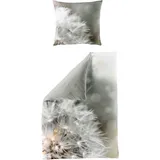 BIERBAUM Pusteblume silber 135 x 200 cm + 80 x 80 cm