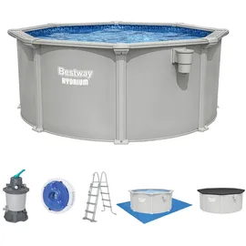 Intex Hydrium Stahlwandpool Komplett-Set Ø 305 x 122 cm inkl. Sandfilteranlage und Poolleiter