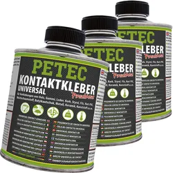 3x350 Ml Petec Kontaktkleber Universal Klebe Kleber Klebstoff Pinseldose: Petec Art.-nr. 93935