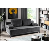 WERK2 Schlafsofa Rosso, 2-Sitzer Sofa und Schlafcouch mit Federkern & Bettkasten schwarz