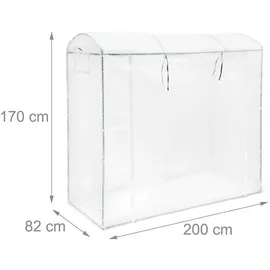 Relaxdays TAMARA XL Kunststoff Transparent 1,60 m2