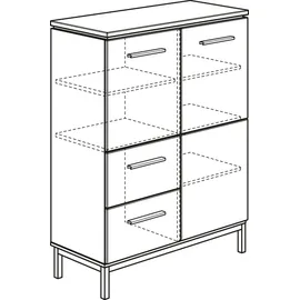 Paidi Highboard Benne Badkommode Grau