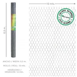 Dreifaches Torsionsgitter 16 / Breite 50 cm. Rolle 10 Meter für den Hausgebrauch
