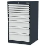 Simplaflex Werkzeugschrank Simplaflex Schubladenschrank, 9 Schubladen, BxTxH 600x575x1020 mm schwarz