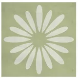 Lukery Fliesenaufkleber, 20 Stück PVC Klebefliesen Küche, Gänseblümchen-Druck Küchenrückwand Klebefliesen, Bodenaufkleber Fliesenaufkleber Bad für Möbel Schrank Wand (20x20cm,Grün)