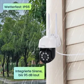 casativo-tech Überwachungskamera 2K Weiß
