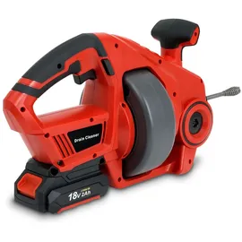 Eberth Rohrreinigungsmaschine 18V Akku Rot