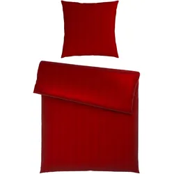 Bettwäsche Xenia Streif Rot ca. 135x200cm
