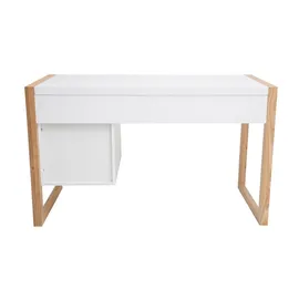 miliboo Design-Schreibtisch 3 Schubladen weiß matt Armel