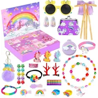 LuxusKollektion Adventskalender Einhorn 2024 Mädchen Schmuck Spielzeug Set