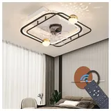 Eurotondisplay Deckenventilator oszillierend Deckenventilator mit LED Beleuchtung mit Fernbedienung, Lichtfarbe und Helligkeit einstellbar