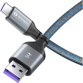 Sonero USB-C auf USB-A 1 m Grau/Blau